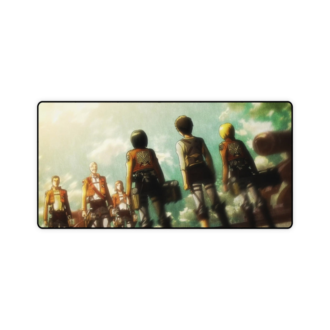 Eren Jaeger, Mikasa Ackerman, Armin Arlert and Dot Pixis Mouse Pad (Desk Mat)