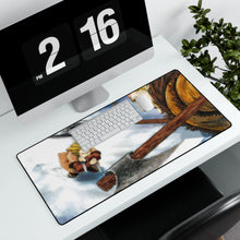 Load image into Gallery viewer, Thorfinn  vs Thorkell Mouse Pad (Desk Mat) With Laptop
