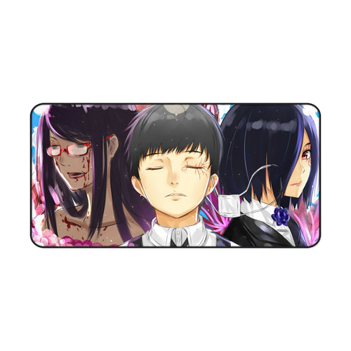 Tokyo Ghoul Ken Kaneki, Touka Kirishima, Rize Kamishiro Mouse Pad (Desk Mat)