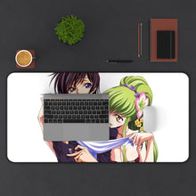 Load image into Gallery viewer, C.C., Lelouch Lamperouge Mouse Pad (Desk Mat) With Laptop
