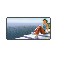 Girl with green hair Mouse Pad (Desk Mat)