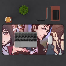 Load image into Gallery viewer, Girls who love the man in the middle Mouse Pad (Desk Mat) With Laptop
