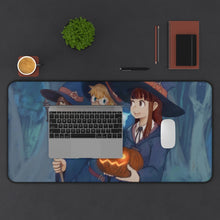 Load image into Gallery viewer, Little Witch Academia Atsuko Kagari, Sucy Manbavaran, Computer Keyboard Pad, Lotte Yanson Mouse Pad (Desk Mat) With Laptop
