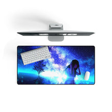 Load image into Gallery viewer, Girl listening to music on beautiful starry night Mouse Pad (Desk Mat) On Desk
