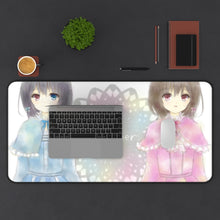 Load image into Gallery viewer, Mei and Fujioka Misaki Mouse Pad (Desk Mat) With Laptop

