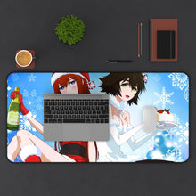 Load image into Gallery viewer, Kurisu Makise Mouse Pad (Desk Mat) With Laptop
