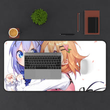 Load image into Gallery viewer, Is The Order A Rabbit? Mouse Pad (Desk Mat) With Laptop
