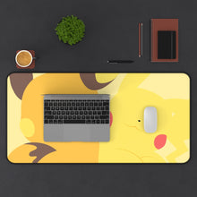 Load image into Gallery viewer, Pikachu and Raichu Mouse Pad (Desk Mat) With Laptop
