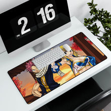 Load image into Gallery viewer, Fairy Tail Natsu Dragneel, Lucy Heartfilia Mouse Pad (Desk Mat) With Laptop
