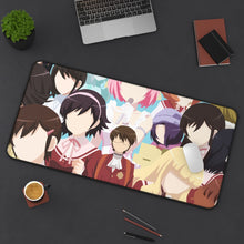 Load image into Gallery viewer, The World God Only Knows Keima Katsuragi, Chihiro Kosaka, Shiori Shiomiya, Kanon Nakagawa, Ayumi Takahara Mouse Pad (Desk Mat) On Desk
