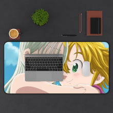 Load image into Gallery viewer, The Seven Deadly Sins Meliodas, Elizabeth Liones Mouse Pad (Desk Mat) With Laptop
