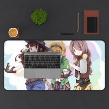 Load image into Gallery viewer, Little Witch Academia Sucy Manbavaran, Akko Kagari, Computer Keyboard Pad, Lotte Yanson Mouse Pad (Desk Mat) With Laptop
