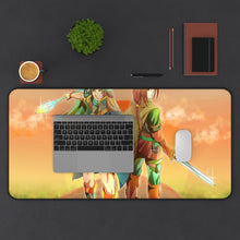 Load image into Gallery viewer, Anime Golden Sun Mouse Pad (Desk Mat) With Laptop
