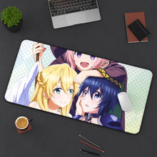 Load image into Gallery viewer, Gamers! Karen Tendou, Chiaki Hoshinomori, Aguri Mouse Pad (Desk Mat) On Desk
