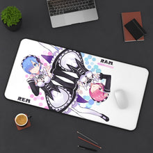 Load image into Gallery viewer, Rem &amp; Ram (Si Kembar) Mouse Pad (Desk Mat) On Desk
