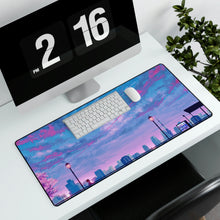 Load image into Gallery viewer, Night, Scenery, Anime, Boy, Riding, Bicycle, Sky, City, Landscape, 8K, #8.314 Mouse Pad (Desk Mat)
