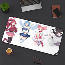 Load image into Gallery viewer, Puella Magi Madoka Magica Homura Akemi, Madoka Kaname, Sayaka Miki, Mami Tomoe Mouse Pad (Desk Mat) On Desk
