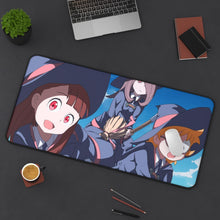 Load image into Gallery viewer, Little Witch Academia Atsuko Kagari, Sucy Manbavaran, Computer Keyboard Pad, Lotte Yanson Mouse Pad (Desk Mat) On Desk
