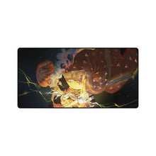 Load image into Gallery viewer, Zenitsu, Thunder Breathing, Lightning, Katana, (Kimetsu no Yaiba), Mouse Pad (Desk Mat)
