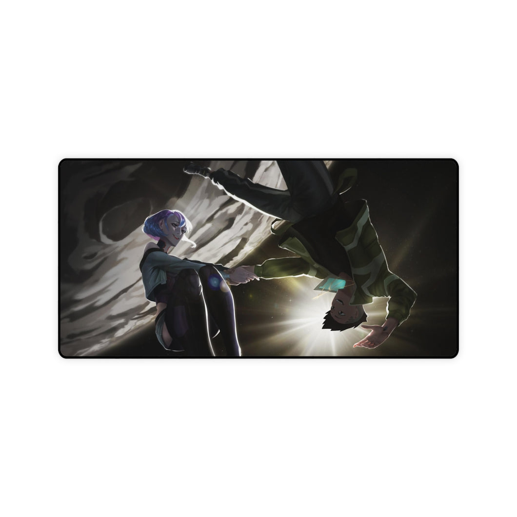 Lucy & David “Wish we could go to the moon together” Mouse Pad (Desk Mat)