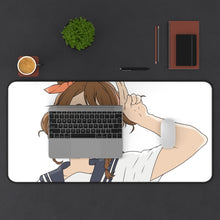 Load image into Gallery viewer, Misaki Sawakiguchi Smile Mouse Pad (Desk Mat) With Laptop
