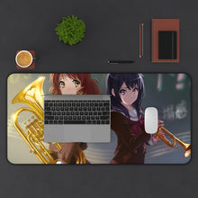 Load image into Gallery viewer, Sound! Euphonium Kumiko Oumae, Reina Kousaka Mouse Pad (Desk Mat) With Laptop
