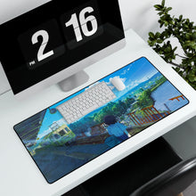 Load image into Gallery viewer, Anime Train Station Mouse Pad (Desk Mat) With Laptop
