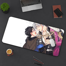 Load image into Gallery viewer, Yuri!!! On Ice Victor Nikiforov, Yuuri Katsuki Mouse Pad (Desk Mat) On Desk
