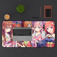 Load image into Gallery viewer, The Quintessential Quintuplets Miku Nakano, Itsuki Nakano, Nino Nakano, Yotsuba Nakano, Ichika Nakano Mouse Pad (Desk Mat) With Laptop
