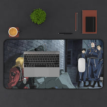 Load image into Gallery viewer, Edward Elric Roy Mustang and Alphonse Elric Mouse Pad (Desk Mat) With Laptop
