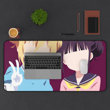 Load image into Gallery viewer, Blend S Maika Sakuranomiya, Kaho Hinata Mouse Pad (Desk Mat) With Laptop
