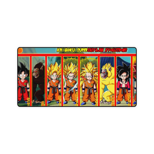 Kid Goku Supersaiyajin Evolutions Mouse Pad (Desk Mat)