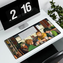 Load image into Gallery viewer, My Hero Academia Izuku Midoriya, Katsuki Bakugou, Tsuyu Asui Mouse Pad (Desk Mat) With Laptop
