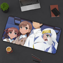 Load image into Gallery viewer, A Certain Magical Index Kamijou Touma, Index Librorum Prohibitorum, Mikoto Misaka, Kuroko Shirai Mouse Pad (Desk Mat) On Desk
