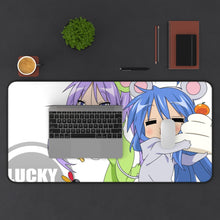 Load image into Gallery viewer, Lucky Star Konata Izumi, Kagami Hiiragi Mouse Pad (Desk Mat) With Laptop
