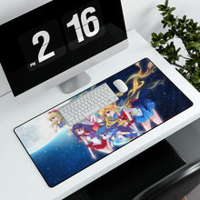 Load image into Gallery viewer, Sailor Moon Group Mouse Pad (Desk Mat) With Laptop
