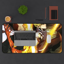 Load image into Gallery viewer, Genos and Saitama Mouse Pad (Desk Mat) With Laptop
