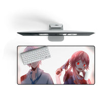 Load image into Gallery viewer, Mirai Nikki Yuno Gasai, Aru Akise Mouse Pad (Desk Mat) On Desk
