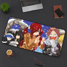 Load image into Gallery viewer, Fairy Tail Natsu Dragneel, Erza Scarlet, Gray Fullbuster, Lucy Heartfilia, Happy Mouse Pad (Desk Mat) On Desk
