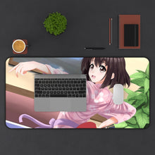 Load image into Gallery viewer, Megumi Katō Mouse Pad (Desk Mat) With Laptop

