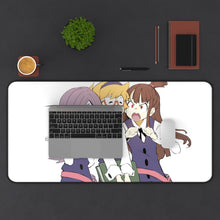 Load image into Gallery viewer, Little Witch Academia Atsuko Kagari, Sucy Manbavaran, Computer Keyboard Pad, Lotte Yanson Mouse Pad (Desk Mat) With Laptop
