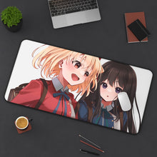 Load image into Gallery viewer, Lycoris Recoil Takina Inoue, Chisato Nishikigi Mouse Pad (Desk Mat) On Desk
