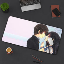 Load image into Gallery viewer, Eru Chitanda  And  Hōtarō Oreki Mouse Pad (Desk Mat) On Desk
