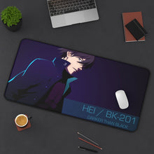 Load image into Gallery viewer, Darker Than Black Hei Mouse Pad (Desk Mat) On Desk
