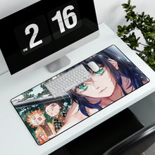 Load image into Gallery viewer, Inosuke Hashibira, Unmasked, Kimetsu no Yaiba, Mouse Pad (Desk Mat)

