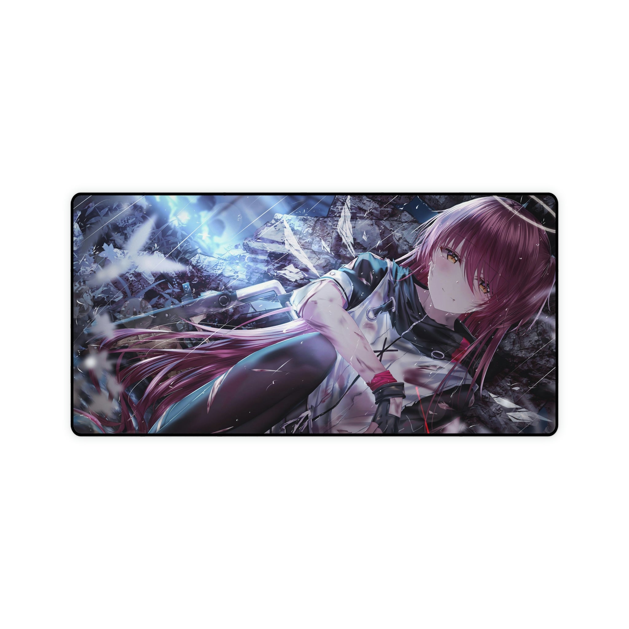 Anime, Girl, Crying, Exusiai, Arknights, Mouse Pad (Desk Mat)
