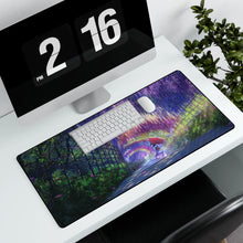 Load image into Gallery viewer, Anime Girl in Wisteria Garden Mouse Pad (Desk Mat) With Laptop
