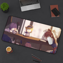 Load image into Gallery viewer, Little Witch Academia Atsuko Kagari, Sucy Manbavaran, Computer Keyboard Pad, Lotte Yanson Mouse Pad (Desk Mat) On Desk
