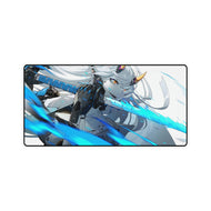 Anime Girl White Hair Katana Mouse Pad (Desk Mat)