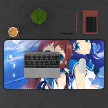 Load image into Gallery viewer, Nagi No Asukara Mouse Pad (Desk Mat) With Laptop
